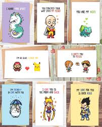 Anime Valentines Day Cards Nerdy Valentines Valentine Day Cards Anime Crafts