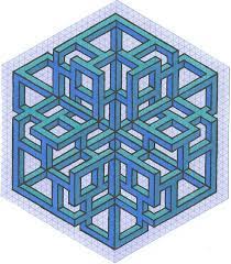 For the inner cube at the center, four different thermal boundary conditions (adiabatic, neutral, and hot and cold isothermal conditions) were considered in order to investigate their effect on flow and thermal fields. Dawn Of Dementia Inner Cube By Bucwah Impossible Isometric Impossible Figure Geometry Mathart Handmad Geometric Pattern Design Geometric Pattern Math Art