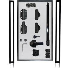 Unbranded 2 5 Ft W X 4 Ft H Pool Fence Diy Gate In Black With Self Closing Self Latching Hardware And Flat Top Gate48bh Diyc The Home Depot In 2020 Diy Gate Gate Kit