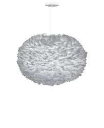 Large grey lampshade for ceiling. Feather Light Shade Umage Grey Eos Feather Ceiling Lampshade