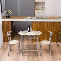 Stackable chairs feature a detailed back and front apron. Buy Metal Kitchen Dining Room Sets Online At Overstock Our Best Dining Room Bar Furniture Deals