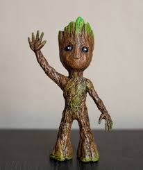 Cute Waving Baby Groot 3d Printed Hand Painted Baby Groot Prints Painting