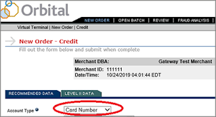 After all, why reserve the amounts instead of charging the customer right there and then? Help Using Orbital Virtual Terminal