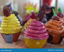 Clay Model Cupcakes Muffins Stock Image - Image of childrens, food:  224741731