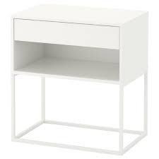 Vikhammer Nightstand White 23 5 8x15 3 8 White Nightstand White Bedside Table Ikea
