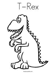 This dinosaurs coloring pages are fun way to teach your kids about dinosaurs. T Rex Coloring Page Twisty Noodle