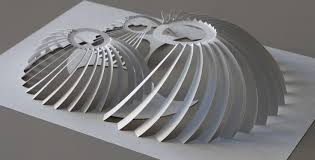 Enochliew Semi Domes By Professor Ym These Paper Sculptures Were Used As Architectural Models To Explore Forms This Mimari Modeller 3d Baski Mimari Tasarim