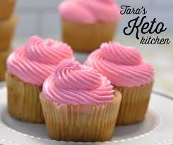 Low Carb Strawberry Cupcakes Get The Printable Recipe Keto Lchf Atkins Grain Free Sugar Free Recipe Keto Cupcakes Low Carb Recipes Dessert Low Carb Cupcakes