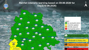 Heavy rainfall forecast in four Telangana districts on June 10