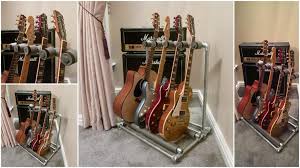 Cheap diy guitar rack/amp case!! Diy Kee Klamp Guitar Stand Projects Simplified Building