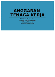 Apa yang dimaksud dengan anggaran tenaga kerja langsung? Anggaran Tenaga Kerja Tenaga Honorer