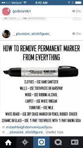 Actually Very Useful How To Erase Permanent Marker On Different Materials How To Remove Sharpie Remove Permanent Marker House Cleaning Tips