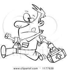 Outlined Running Male Emt With A First Aid Kit Posters Art Prints By Interior Wall Decor 1177638 Mid poly gaming military first aid kit for first person shooter. outlined running male emt with a first