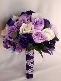 Cheap Silk Flower Bouquets For Weddings Wedding And Bridal Inspiration Silk Flowers Wedding Silk Flower Wedding Bouquet Purple Wedding Bouquets