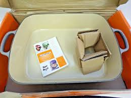 Maybe you would like to learn more about one of these? Le Creuset Enameled Cast Iron Signature Rectangular Roaster Pan 7 Qt Oyster For Sale Online Ebay