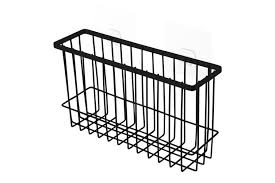 Black wire shower caddy shelf. Adhesive Bathroom Shelf Organizer Shower Caddy Kitchen Storage Rack Wall Mounted No Drilling Rustproof Wire Basket Black Matt Blatt