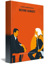 Before sunrise poster photographic print. No1012 My Before Sunset Minimal Movie Poster By Chungkong Art
