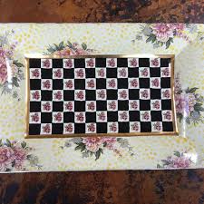 Mackenzie childs miniature ceramic heather pattern vintage rare taylor p. Mackenzie Childs Dining Retired 983 Mackenziechilds Serving Tray Poshmark