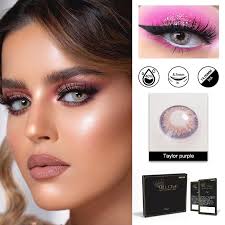 Lensa Kontak Alam OEM Lensa Kontak Abu-abu Taylor Hijau De Contentto Lensa  Kontak berwarna