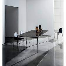 Ivinta narrow glass console table with storage modern sofa table entryway table glass writing desk small computer desk tv table buffet table modern accent table for small space living room hallway. Table Sovet Italia Slim Rectangular Bartolomeo Italian Design
