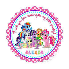 Custom My Little Pony Birthday Thank You Printable 2 5 Tags Personalized Little Pony Birthday Party Thank You 2 5 Inches Tags Stickers Diy Birthday Favor Tags My Little Pony Birthday Little Pony Birthday Party