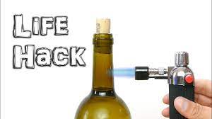 I'm sure you're wondering, how can you open wine with fire? well, grab a lighter and we'll show you. Open Wine Bottle With A Blow Torch Life Hack Youtube