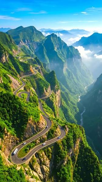 Nature's Most Beautiful Winding Road., mountain road, scenic drive, nature,  highway, travel