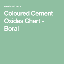 coloured cement oxides chart boral home remodel color