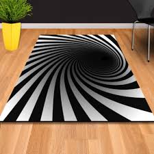 Missia home siyah beyaz dual halı 80*200 cm(ayni gün kargo). Boyut Hali Siyah Beyaz Helozonik Desenli Dekoratif Hali 105