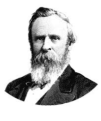 President Rutherford B. Hayes Graphic Black and White Sticker