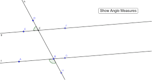 Through the process of elimination it is not: Same Side Exterior Angles Geogebra