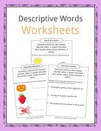 What is a descriptive word? Descriptive Words Examples Definition Worksheets For Kids