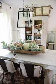 Rustic Neutral Fall Dough Bowl Centerpiece Lovely Farmhouse Style Dining Room Farmhouse Style Dining Room Dining Room Centerpiece Dining Centerpiece