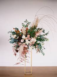 Industrial Romantic Nyc Wedding Inspiration Shoot At Boro Hotel In Long Island City Floral Arrangements Wedding Wedding Centerpieces Tall Floral Arrangements