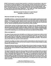 Be in writing and dated. Massachusetts Medical Power Of Attorney Form Power Of Attorney Power Of Attorney