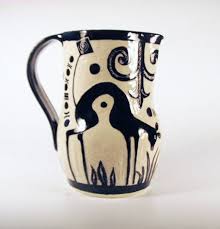 Black And White Pitcher Oh So Elegant Pitcher Handmade Black White By Theclaybungalow Pottery Sgraffito Black And White