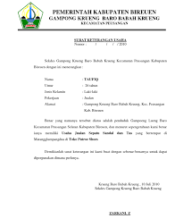 Contoh Surat Keterangan Usaha Sku Surat Pemerintah Pengusaha