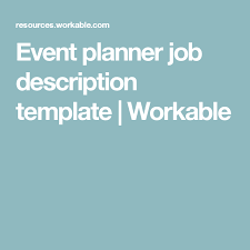 Job description for product design director. Event Planner Job Description Template Workable Job Description Template Virtual Assistant Jobs Job Description