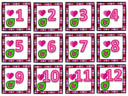 Valentine S Day Calendar Number Visuals Bilingual Valentine Day Calendar Calendar Numbers Calendar
