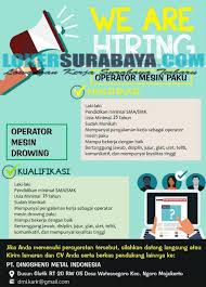 Lowongan pt omron manufacturing of indonesia (omi) terbaru. Loker Surabaya Terbaru Di Pt Dingsheng Metal Indonesia Juni 2019 Lowongan Kerja Surabaya Januari 2021 Lowongan Kerja Jawa Timur Terbaru