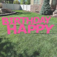 Check out our yard letters selection for the very best in unique or custom, handmade pieces from our banners & signs shops. Pink Happy Birthday Letters Yard Sign Oriental Trading