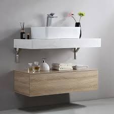 D vanity in reclaimed oak with engineered stone vanity top in crystal white with white sink. Modern 35 4 Floating Wall Mount Single Bathroom Vanity Set