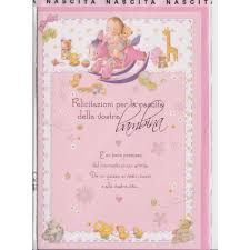 Biglietto Felicitazioni Nascita Vari Soggetti Femmina