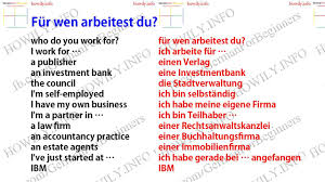 Fur Wen Arbeitest Du Who Do You Work For Who Do You Work For Fur Wen Arbeitest Du I Work For I Learn A New Language Learn German German Language Learning