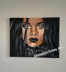 RIRI" Rihanna Singer African American Original artwork Acrylic Painting