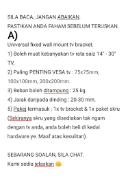 Check spelling or type a new query. Tv Bracket Tv Wall Mount Bracket Tv Besi Gantung Tv 14 30 26 55 40 75 Shopee Malaysia