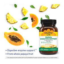 Download our app …or enter your phone number and get an app store link via text! Papaya Digestive Support Country Life Vitamins