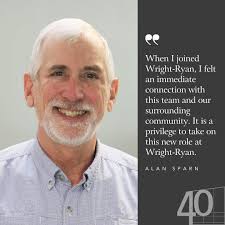 Wright-Ryan has announced an upcoming transition in leadership as we look  ahead to the next forty years. Following a comprehensive three-year  succession planning process, we are pleased to share that Alan Sparn,