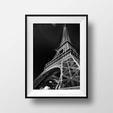 Fine Art Print Of Paris Eiffel Tower Photography Black And White Street View Typical Picture Poster Wall Art Tirage Photo Tour Eiffel Poster Affiche