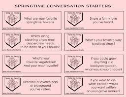Challenge them to a trivia party! Springtime Conversation Starters Flanders Family Homelife